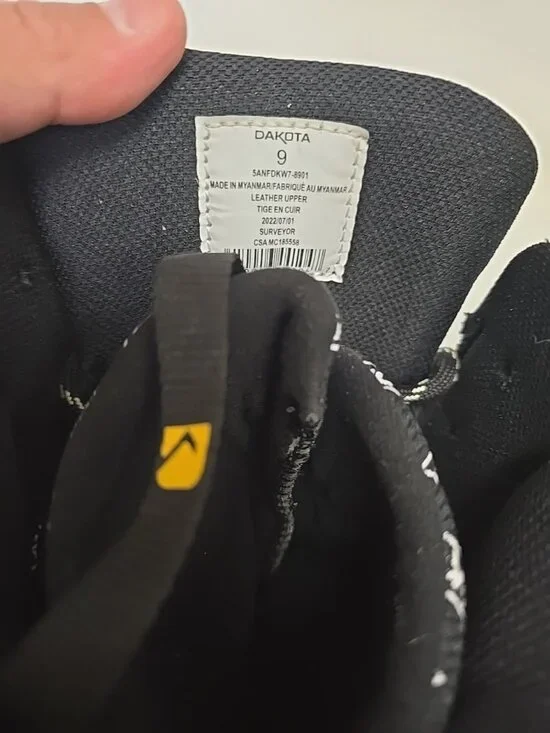 DAKOTA Men's 8901 Composite Toe Composite Plate HD3 Waterproof Boots Black 9M - Picture 4 of 7